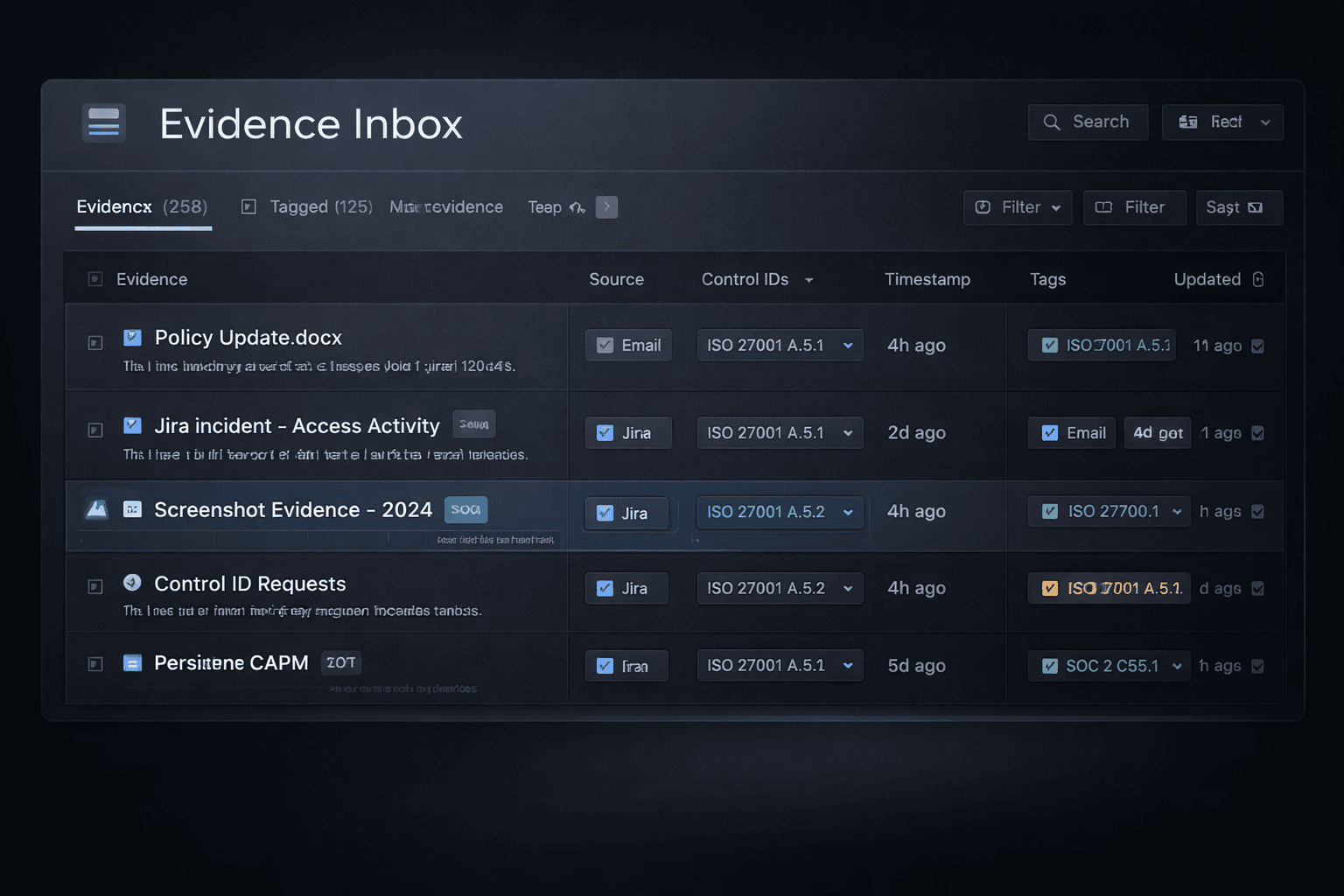 Evidence Inbox